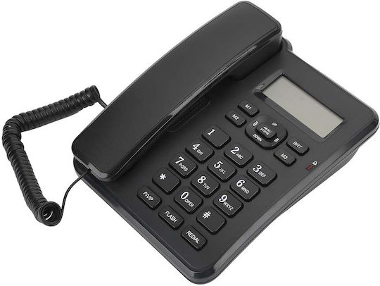 Avizar Wired Landline Phone Speakerphone Speed Dial/lcd Screen Black
