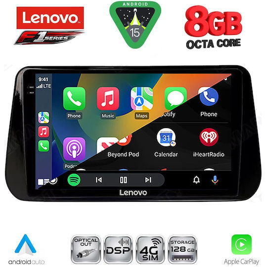 Lenovo Ηχοσύστημα Αυτοκινήτου για Hyundai iX45 / Santa Fe 2018-2023 (Bluetooth/USB/WiFi/GPS/Apple-Carplay/Android-Auto) με Οθόνη Αφής 10"