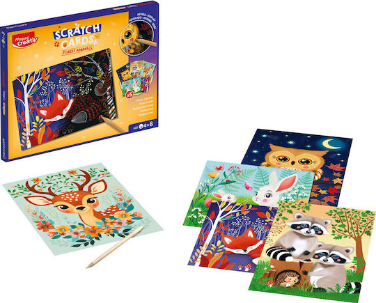 Maped Παιδική Χειροτεχνία Scratch Pads Maped Forest Animals