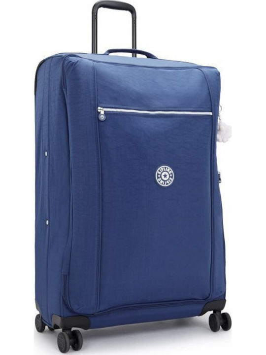 Kipling Valiză Mare De Călătorie Casual Albastră Combo Cu 4 Roți Înălțime 78 Cm