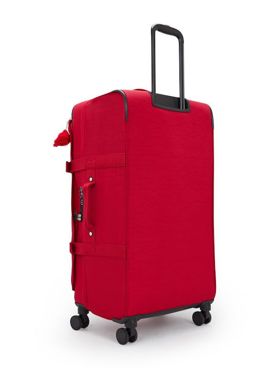 U.S. Polo Assn. Μεγάλη Βαλίτσα Ταξιδίου Ruby Red με 4 Ρόδες Ύψους 78εκ.