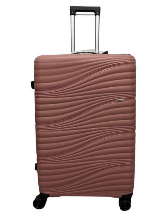 Valize De Călătorie Tare Rose Gold Cu 4 Roți Set 3 Buc