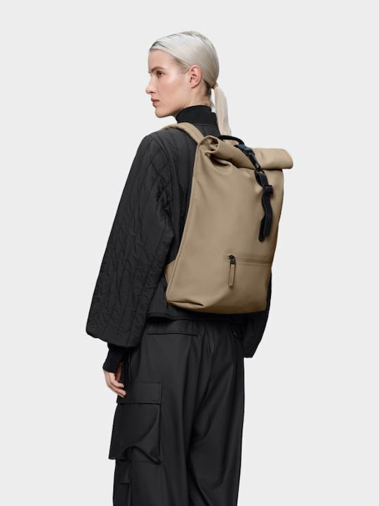 Rains Rolltop Rucksack Waterproof Beige
