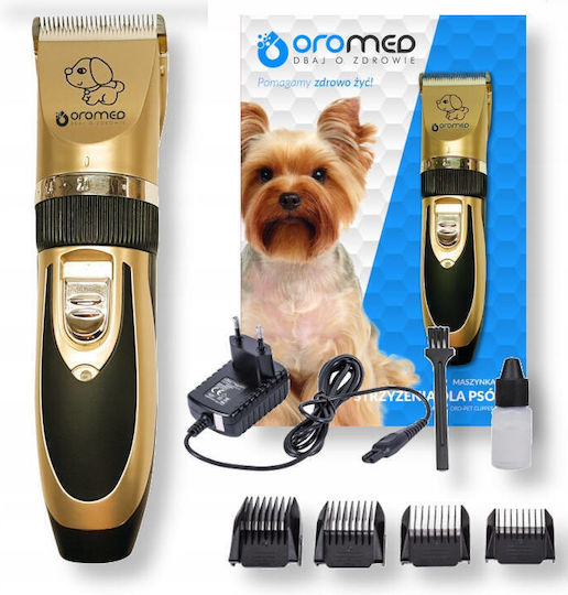 Oromed Dog Grooming Clippers Rechargeable Oromed Oro-pet Clipper Gold