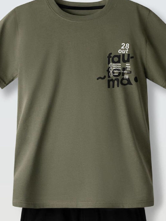 Set pentru copii cu șorturi Vară 2buc Khaki