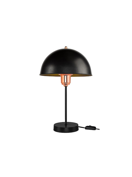 GloboStar Plastic Vintage Table Lamp for Socket E27 with Black Shade and Base