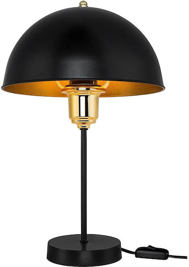 GloboStar GAZETA Plastic Vintage Table Lamp for Socket E27 with Black Shade and Base