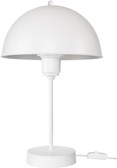 GloboStar GAZETA Plastic Vintage Table Lamp for Socket E27 with White Shade and Base