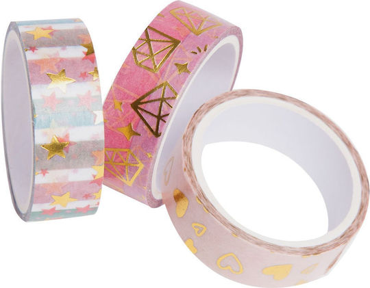 Set 3 Pieces Kunst Love Decorative Adhesive Tape 500x1.5 Cm