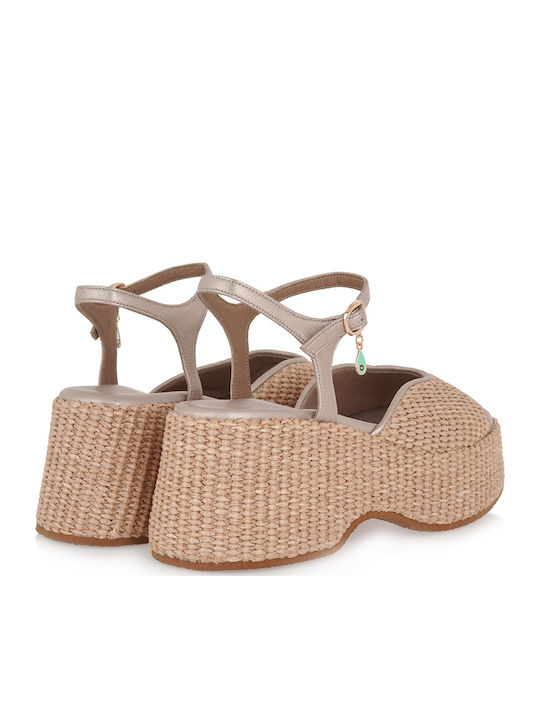 Women's Platform Shoes Beige