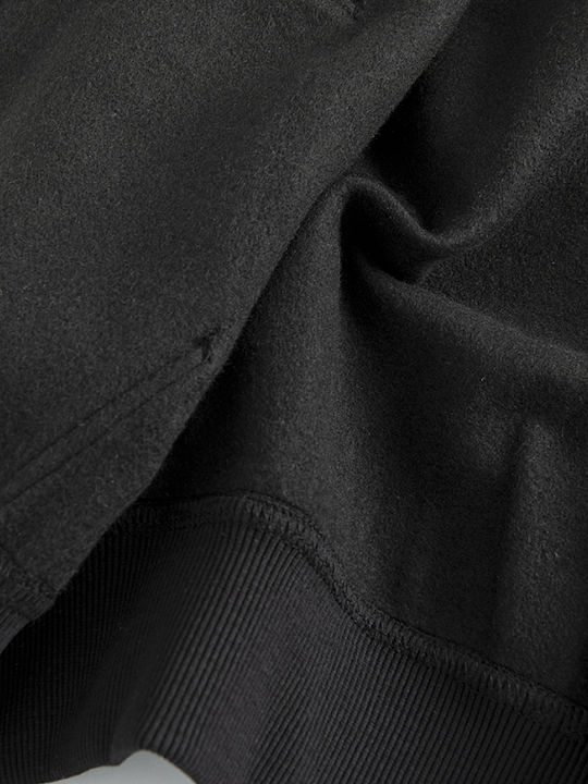 Kinder-Sweatshirt Strickjacke mit Kapuze Schwarz