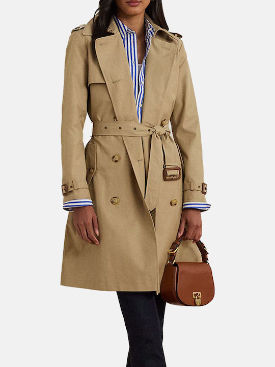 Women's Sandy Brown Trench Coat