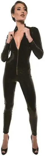 Guilty Pleasure Total Eclipse Catsuit Datex Цял костюм Черен