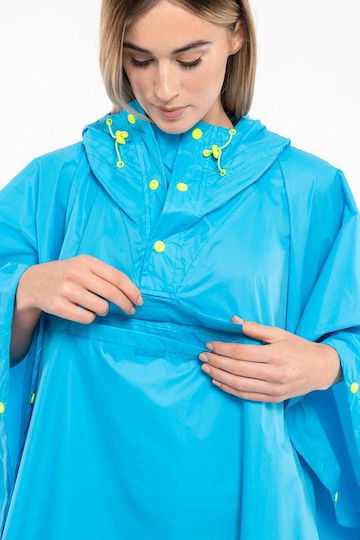 MAC In a Sac Poncho Neon Jagd-Regenbekleidung Hellblau