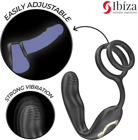 Ibiza Wiggle Remote Controlled Rotating Anal Plug Perineal Vibration Penis Enhancing Rings