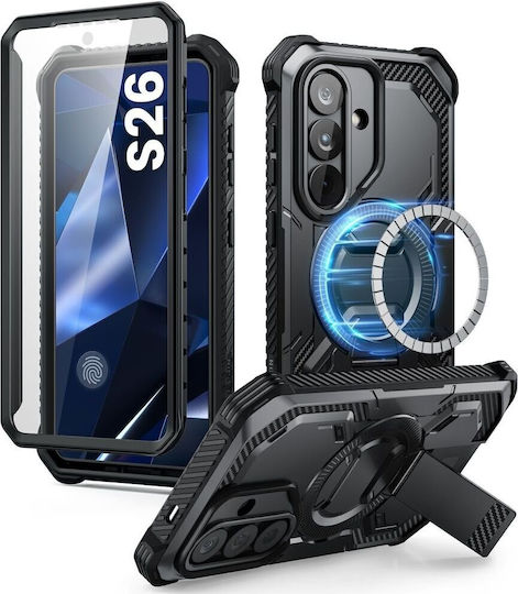Supcase Back Cover Σιλικόνης / Πλαστικό / Tempered Glass Μαύρο (Galaxy S26)
