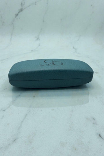 Hard Square Eyeglass Case Turquoise Colour