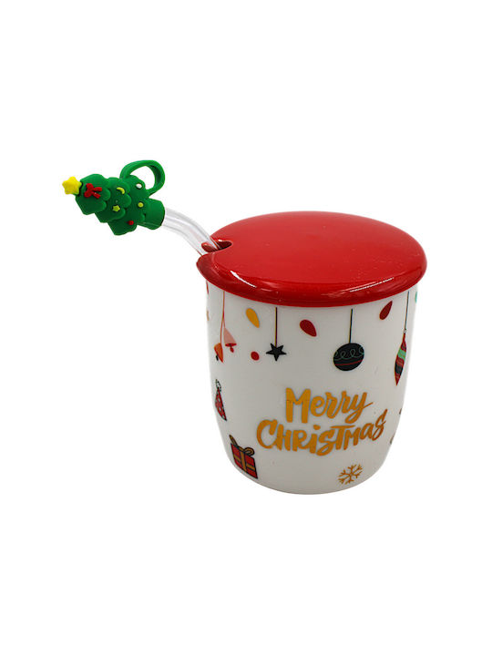 Lid Christmas Mug Glass Transparent L9xW8.5cm.