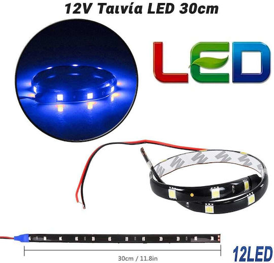 Ταινία LED 12V Μπλε Φως 0.3m