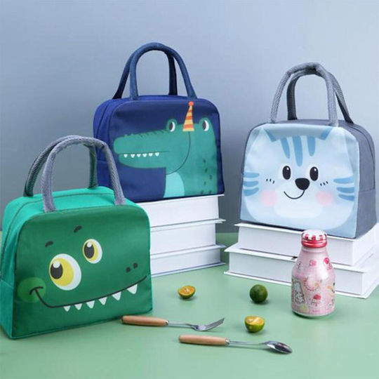 Amber School Insulated Lunch Bag Handbag 5.5 Litres Blue 19x14x23cm