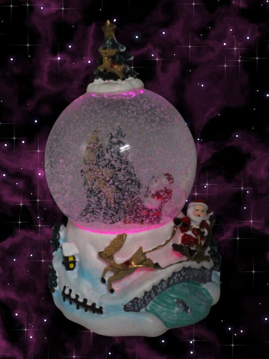 In the Christmas Decorative Gift Lighted with Santa Claus 9.5x9x17.5cm