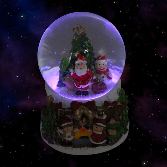 Christmas Decorative Gift Lighted with Santa Claus 9x9x12.5cm