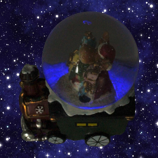 Christmas Decorative Train Lighted with Reindeer 8x10.5cm