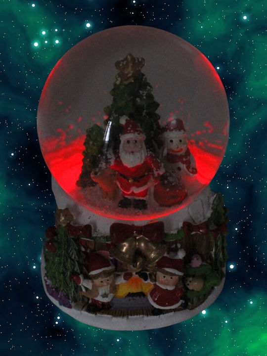 Christmas Decorative Gift Lighted with Santa Claus 9x9x12.5cm