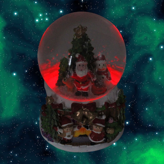 Christmas Decorative Gift Lighted with Santa Claus 9x9x12.5cm