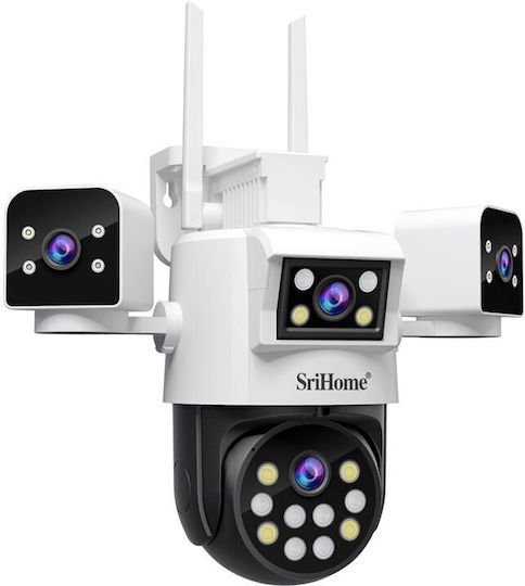 Sricam SH066 IP Quad Κάμερα Παρακολούθησης Wi-Fi 4K Αδιάβροχη με Αμφίδρομη Επικοινωνία και Φακό 4mm