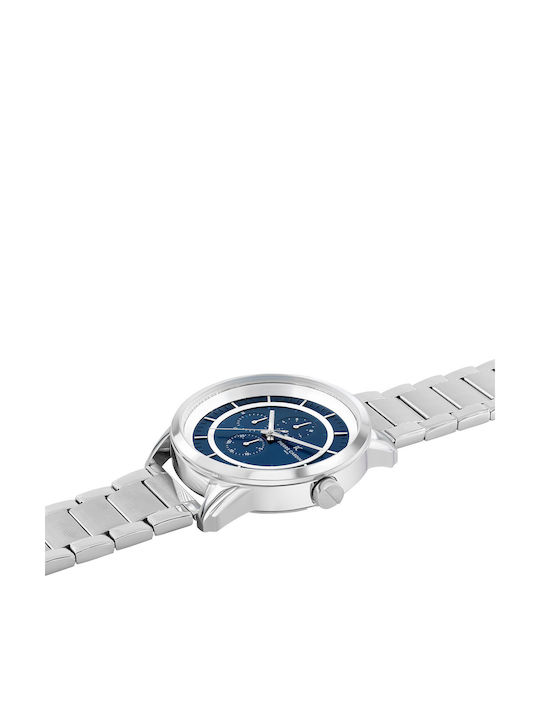 Pierre Cardin Herrenuhr 45mm Batterie mit Silber Metallarmband