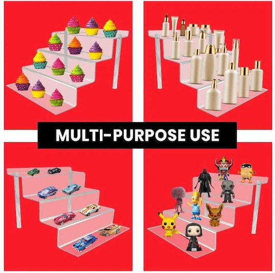 Evoretro Acryl Display Shelf Riser Display Stand Figuren 2er Pack 37 X 21 X 15 Cm