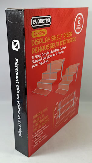 Evoretro Acryl Display Shelf Riser Display Stand Figuren 2er Pack 37 X 21 X 15 Cm