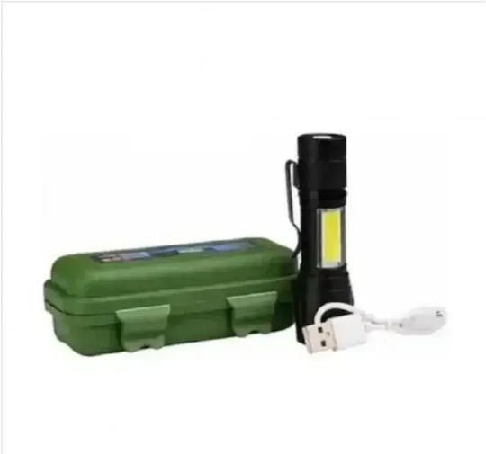 Rechargeable Flashlight LED with Maximum Brightness 300lm White