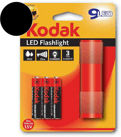 Kodak Flashlight LED with Maximum Brightness 46lm Black