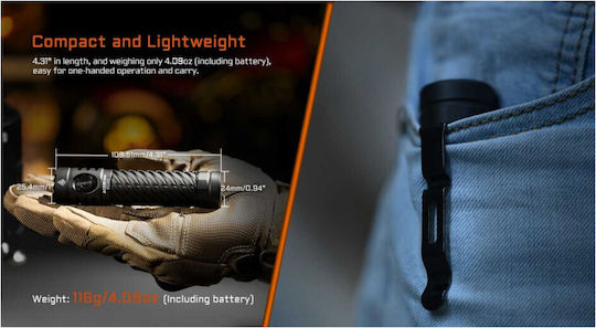 Acebeam Επαναφορτιζόμενος Φακός LED IP68 με Μέγιστη Φωτεινότητα 2800lm