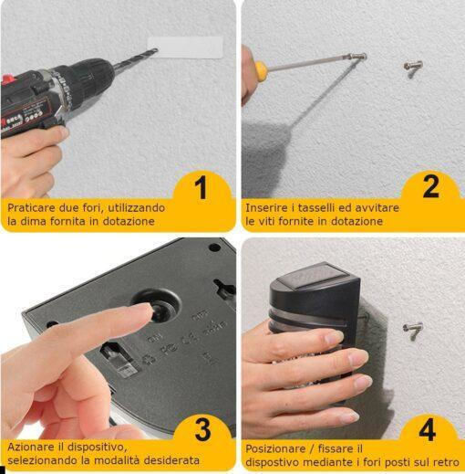 Universo Illuminazione Wall Mounted Solar Light 3W with Warm White Light 3000K