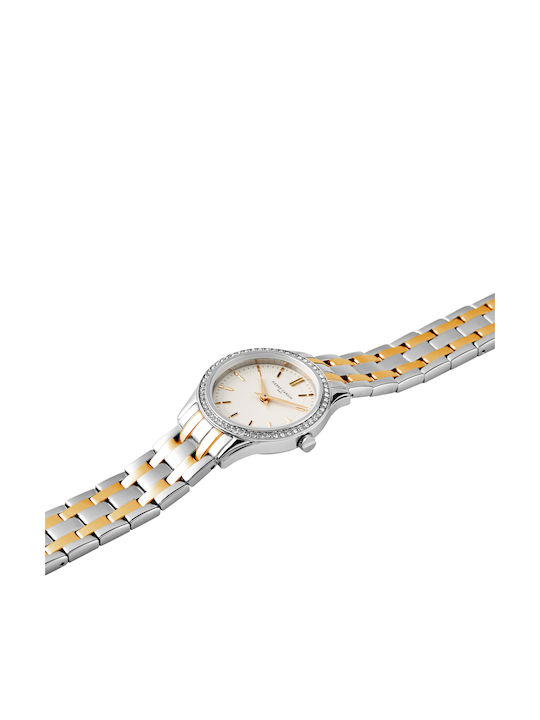 Womens Watch 30mm Battery With Silver White Steel Bracelet