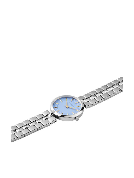 Pierre Cardin Γυναικείο Ρολόι 32mm Μπαταρίας με Ασημί Μεταλλικό Μπρασελέ
