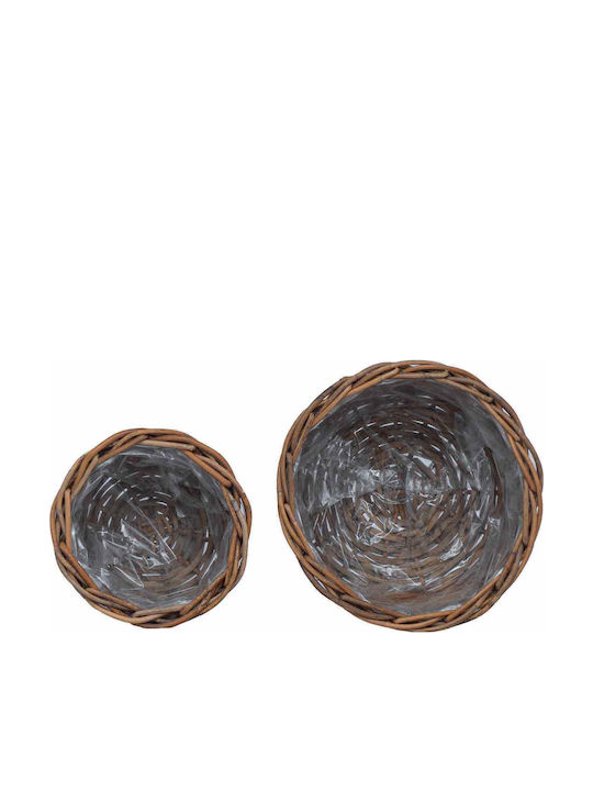 vidaXL Κασπώ Rattan Καφέ 2τμχ