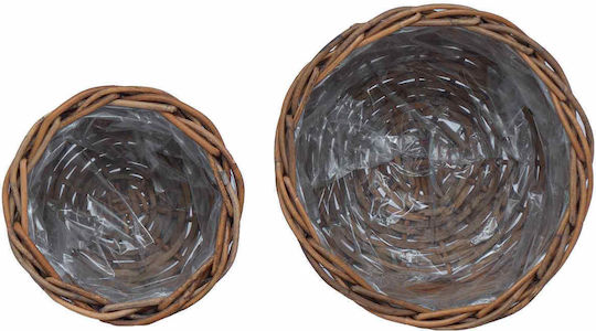 vidaXL Planter Rattan Brown