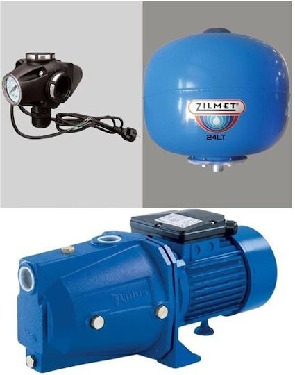 Plus 303530 Single Phase Water Pressure Pump with 24 Litre Container 1.5hp