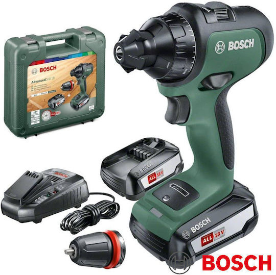 Bosch Advanced Drill 18 Power Drill Driver Battery Brushless 18V 2x2.5Ah