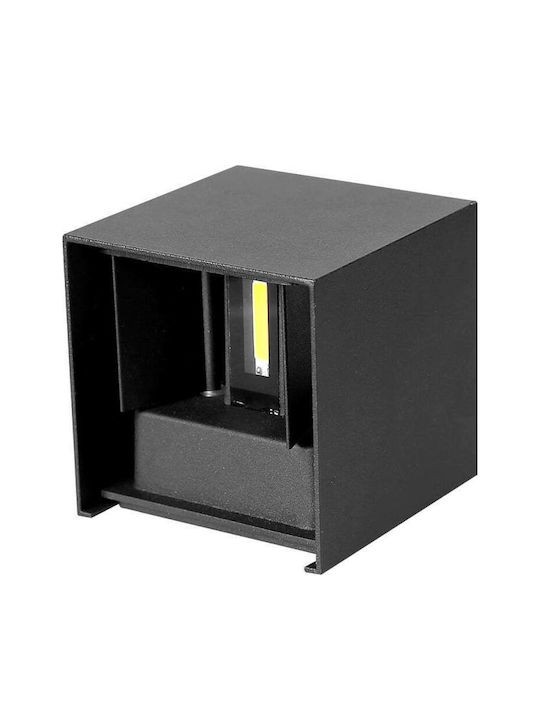 Lumină de exterior montată pe perete LED IP65 6W cu Alb Natural Lumină Dublu Fascicul 10x10εκ.
