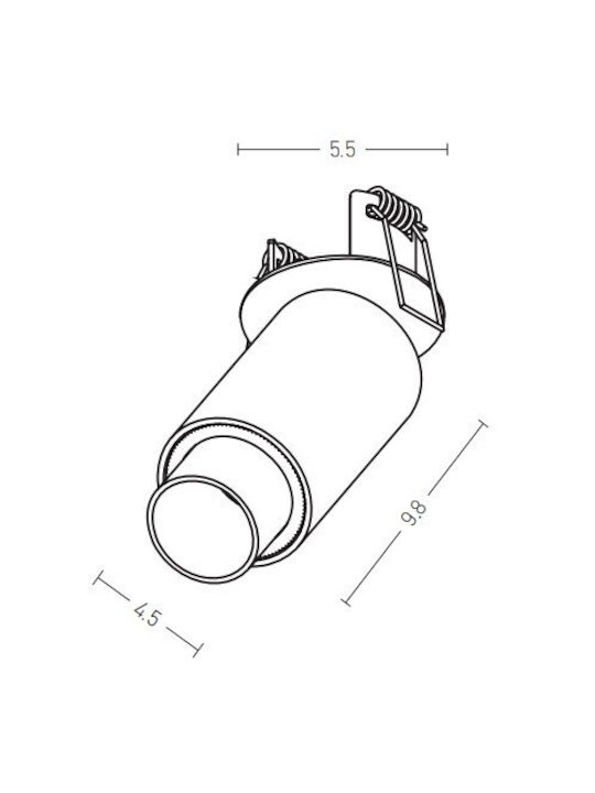 Zambelis Lights Einzel LED Spot in Schwarz Farbe