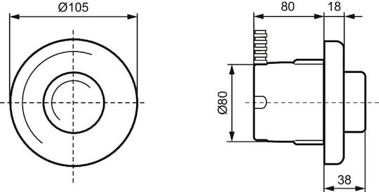 Ideal Standard Septa Pro Flush Plate Dual Flush