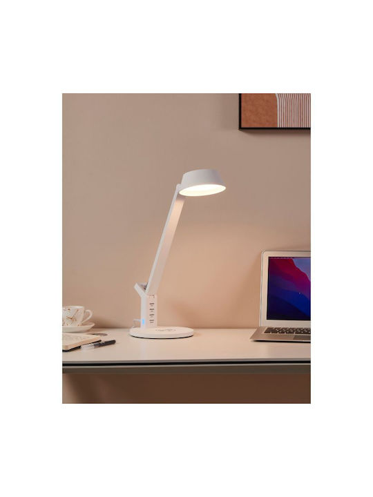 Eglo Banderalo LED Φωτιστικό Γραφείου με Σπαστό Βραχίονα σε Λευκό Χρώμα