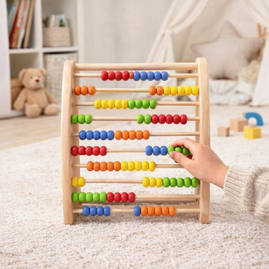 Tooky Toys Άβακας Αριθμητήριο Άβακας από Ξύλο για 3+ Ετών