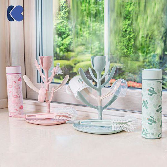 Kikka Boo Drying Rack for 8 Baby Bottles Pink Tulip 1pcs