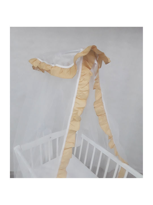 Beboulino Baby Mosquito Net for Crib with Beige Tulle 100x250x250cm